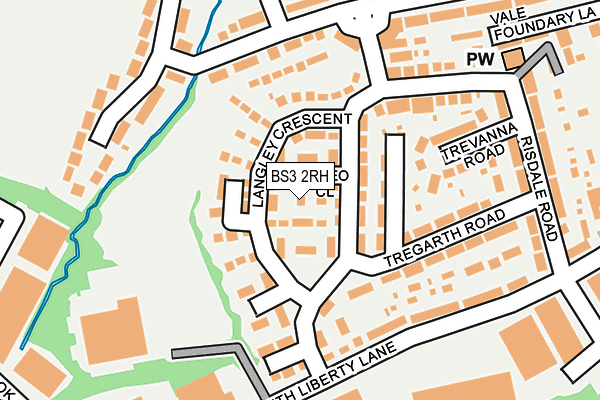 BS3 2RH map - OS OpenMap – Local (Ordnance Survey)