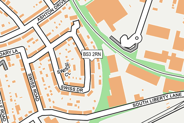 BS3 2RN map - OS OpenMap – Local (Ordnance Survey)
