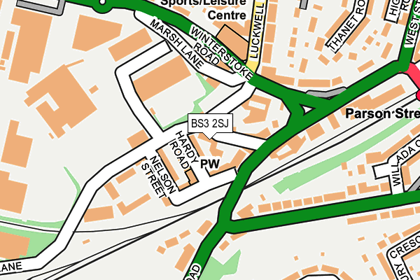 BS3 2SJ map - OS OpenMap – Local (Ordnance Survey)