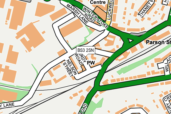 BS3 2SN map - OS OpenMap – Local (Ordnance Survey)