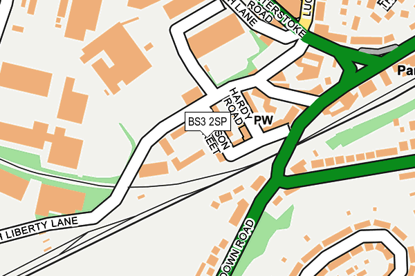 BS3 2SP map - OS OpenMap – Local (Ordnance Survey)