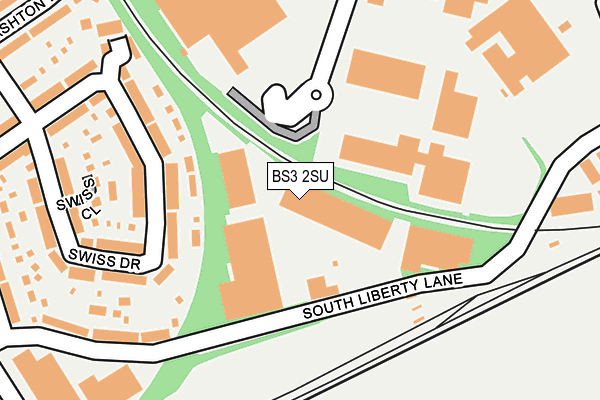 BS3 2SU map - OS OpenMap – Local (Ordnance Survey)