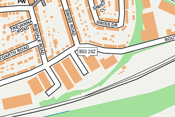 BS3 2SZ map - OS OpenMap – Local (Ordnance Survey)