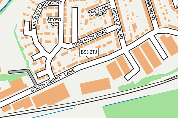BS3 2TJ map - OS OpenMap – Local (Ordnance Survey)