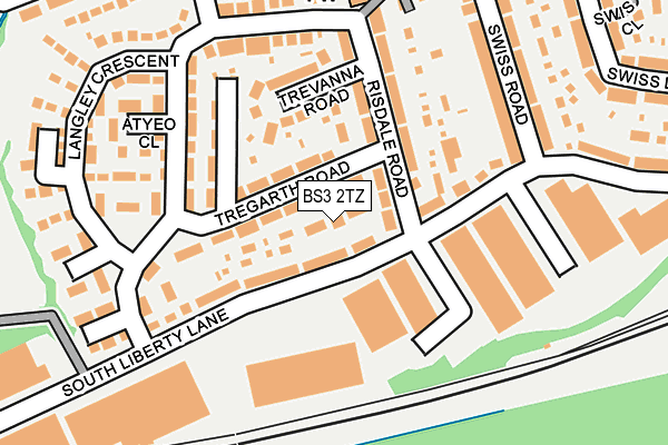 BS3 2TZ map - OS OpenMap – Local (Ordnance Survey)