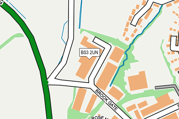 BS3 2UN map - OS OpenMap – Local (Ordnance Survey)