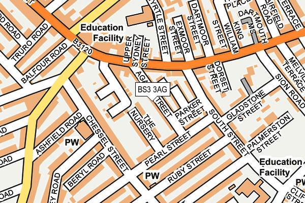 BS3 3AG map - OS OpenMap – Local (Ordnance Survey)