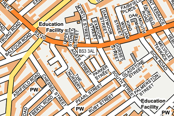 BS3 3AL map - OS OpenMap – Local (Ordnance Survey)