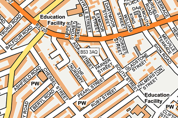 BS3 3AQ map - OS OpenMap – Local (Ordnance Survey)