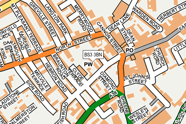 BS3 3BN map - OS OpenMap – Local (Ordnance Survey)