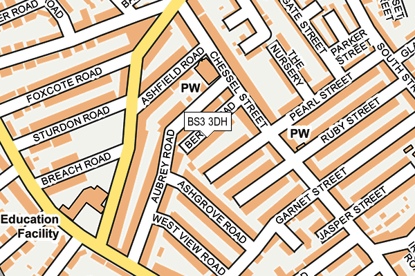 BS3 3DH map - OS OpenMap – Local (Ordnance Survey)