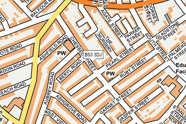 BS3 3DJ map - OS OpenMap – Local (Ordnance Survey)