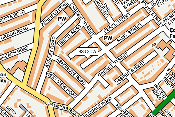 BS3 3DW map - OS OpenMap – Local (Ordnance Survey)