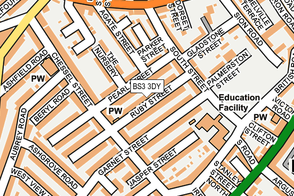 Map of YOUTH EXERCISE CENTRE LTD at local scale