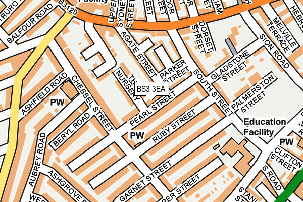 BS3 3EA map - OS OpenMap – Local (Ordnance Survey)