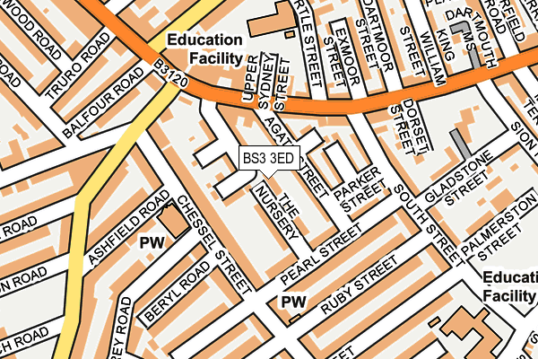 BS3 3ED map - OS OpenMap – Local (Ordnance Survey)