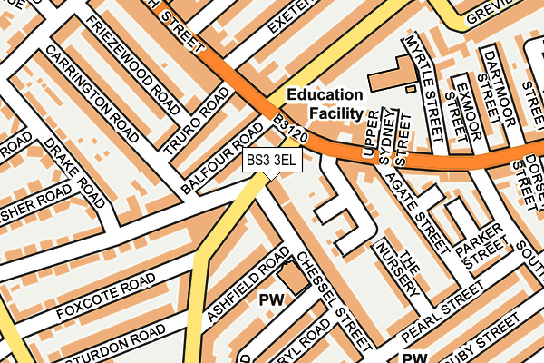 BS3 3EL map - OS OpenMap – Local (Ordnance Survey)