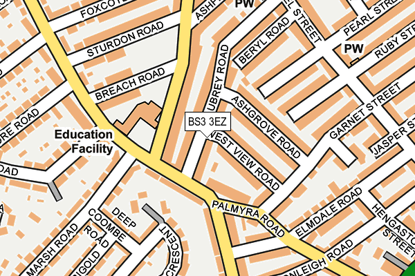 BS3 3EZ map - OS OpenMap – Local (Ordnance Survey)