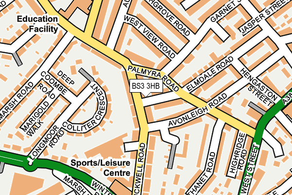 BS3 3HB map - OS OpenMap – Local (Ordnance Survey)
