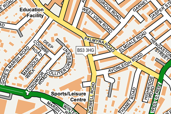 BS3 3HG map - OS OpenMap – Local (Ordnance Survey)