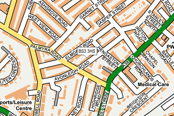 BS3 3HS map - OS OpenMap – Local (Ordnance Survey)