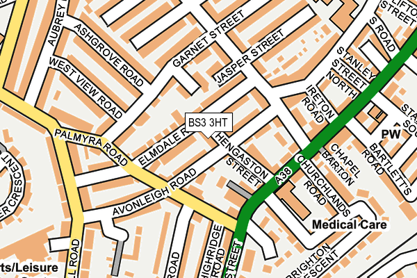 BS3 3HT map - OS OpenMap – Local (Ordnance Survey)