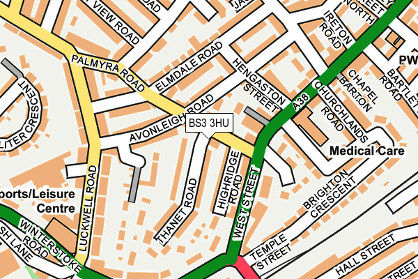 BS3 3HU map - OS OpenMap – Local (Ordnance Survey)