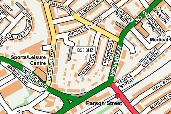 BS3 3HZ map - OS OpenMap – Local (Ordnance Survey)