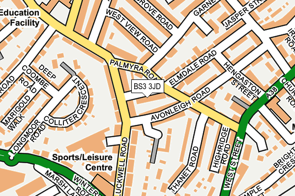BS3 3JD map - OS OpenMap – Local (Ordnance Survey)