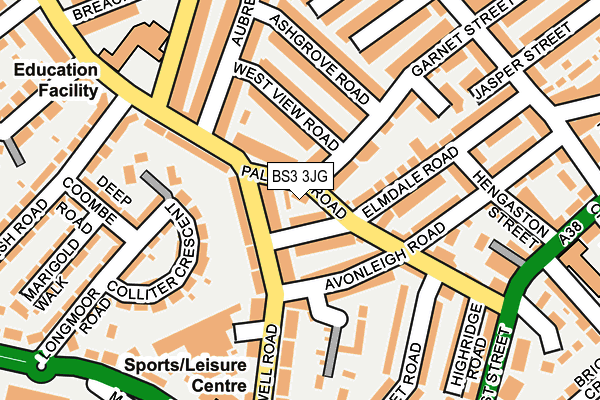 BS3 3JG map - OS OpenMap – Local (Ordnance Survey)