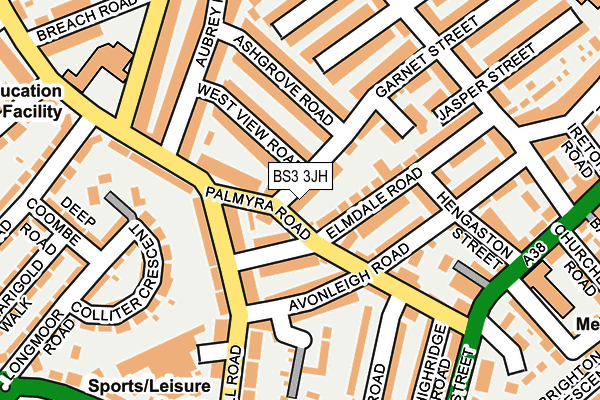 BS3 3JH map - OS OpenMap – Local (Ordnance Survey)