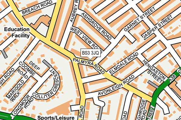 BS3 3JQ map - OS OpenMap – Local (Ordnance Survey)