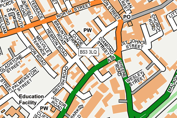 BS3 3LQ map - OS OpenMap – Local (Ordnance Survey)