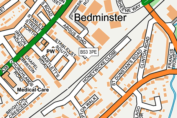 BS3 3PE map - OS OpenMap – Local (Ordnance Survey)