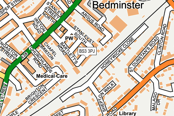 BS3 3PJ map - OS OpenMap – Local (Ordnance Survey)