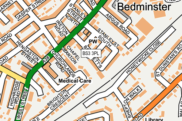 BS3 3PL map - OS OpenMap – Local (Ordnance Survey)