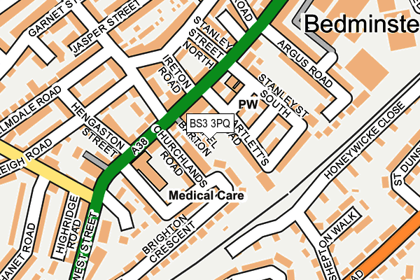 BS3 3PQ map - OS OpenMap – Local (Ordnance Survey)