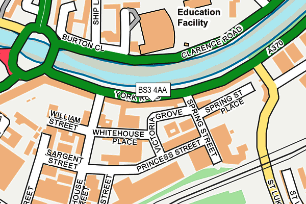 BS3 4AA map - OS OpenMap – Local (Ordnance Survey)