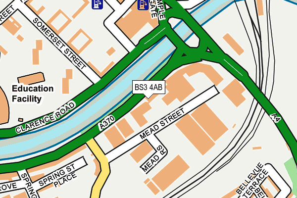 BS3 4AB map - OS OpenMap – Local (Ordnance Survey)