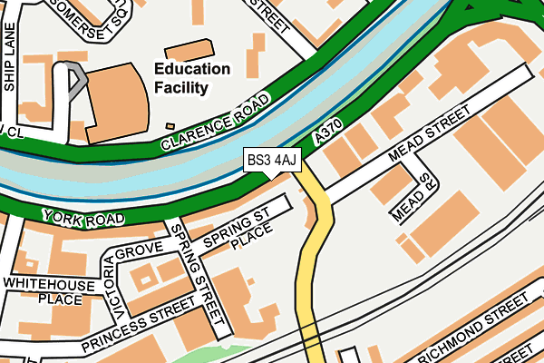 BS3 4AJ map - OS OpenMap – Local (Ordnance Survey)