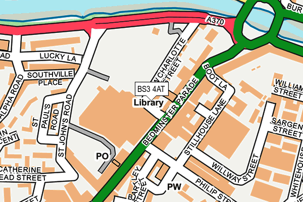 BS3 4AT map - OS OpenMap – Local (Ordnance Survey)