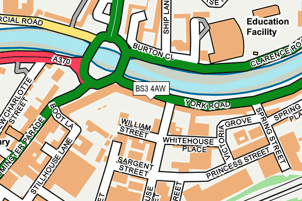 BS3 4AW map - OS OpenMap – Local (Ordnance Survey)