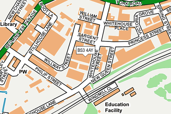 BS3 4AY map - OS OpenMap – Local (Ordnance Survey)