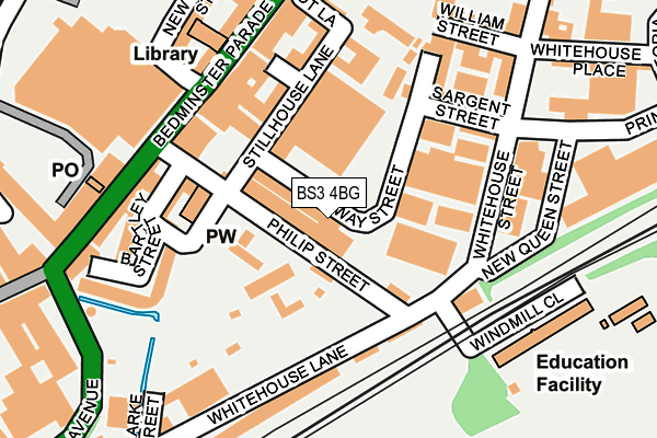 BS3 4BG map - OS OpenMap – Local (Ordnance Survey)