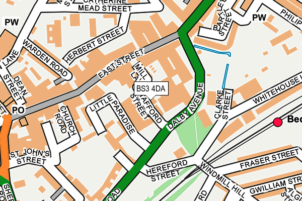 BS3 4DA map - OS OpenMap – Local (Ordnance Survey)
