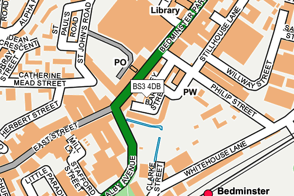 BS3 4DB map - OS OpenMap – Local (Ordnance Survey)