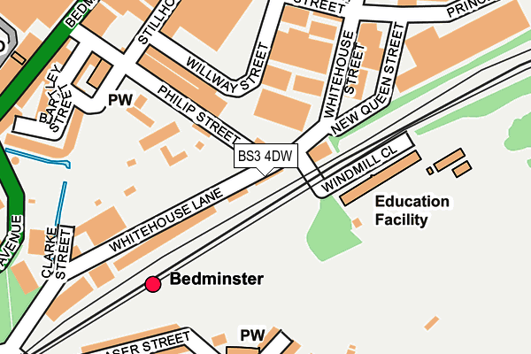BS3 4DW map - OS OpenMap – Local (Ordnance Survey)