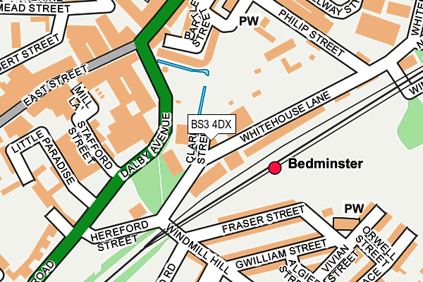 BS3 4DX map - OS OpenMap – Local (Ordnance Survey)