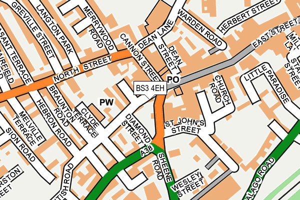 BS3 4EH map - OS OpenMap – Local (Ordnance Survey)