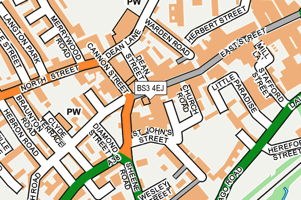 BS3 4EJ map - OS OpenMap – Local (Ordnance Survey)